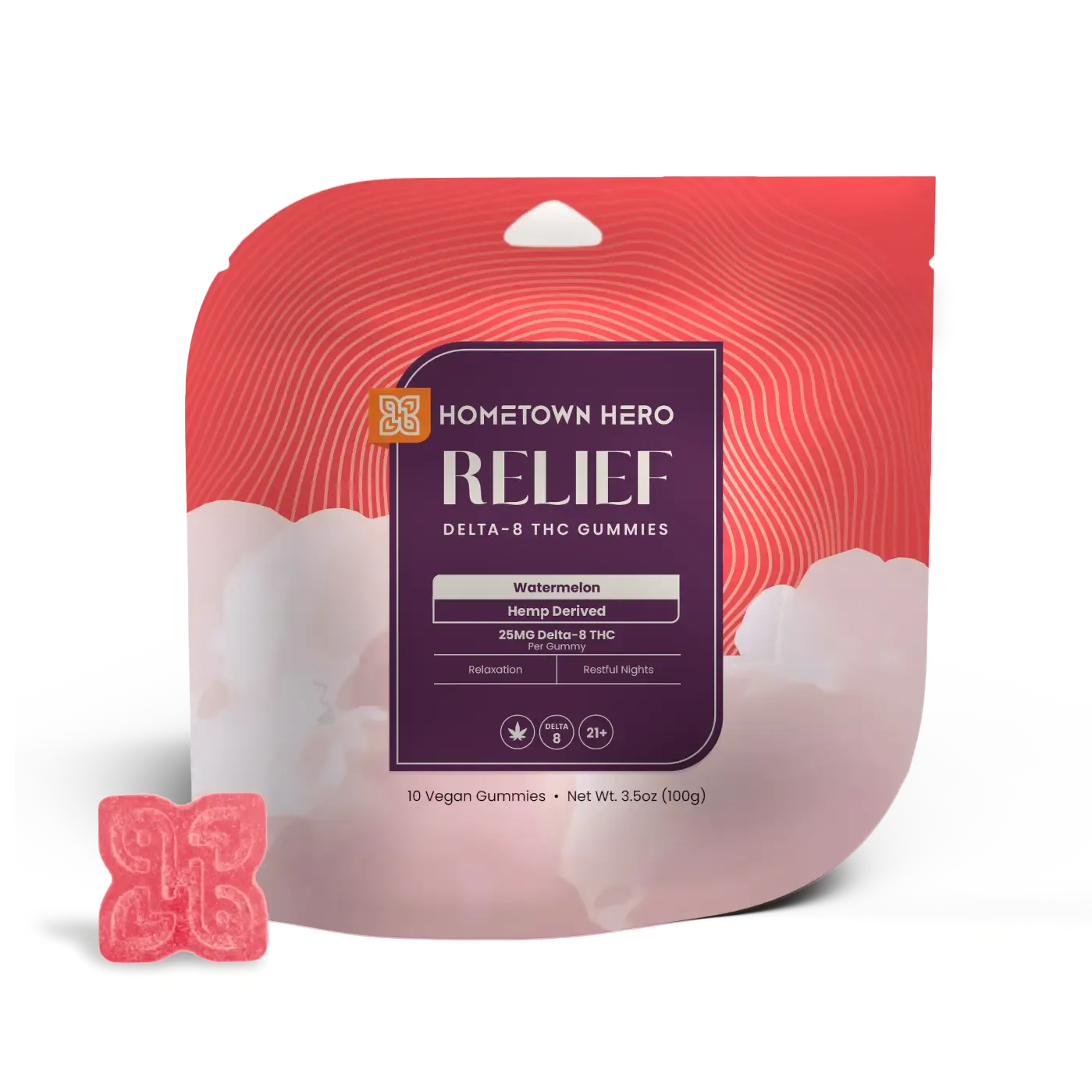 HOMETOWN HERO DELTA-8 RELIEF GUMMIES